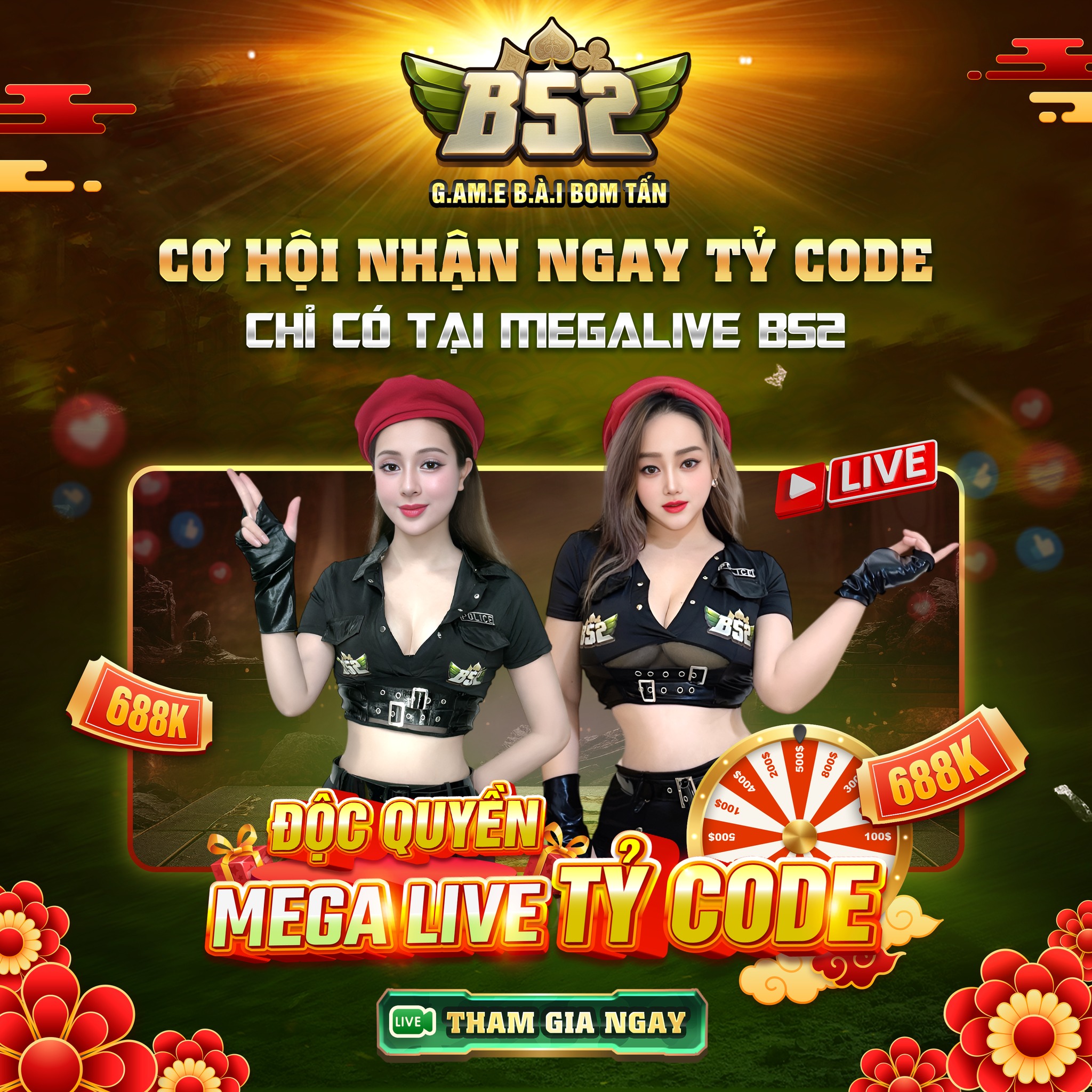 Cơ hội nhận hàng tỷ code khủng tại cổng game B52 Club